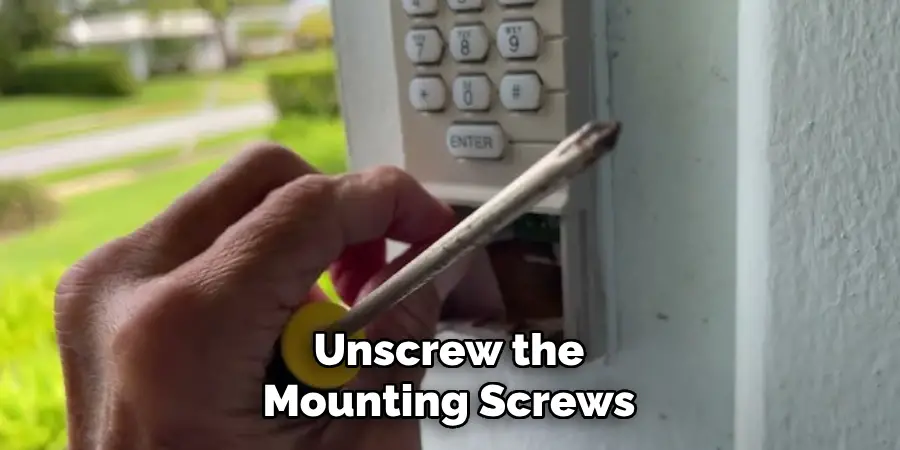 Unscrew the
Mounting Screws