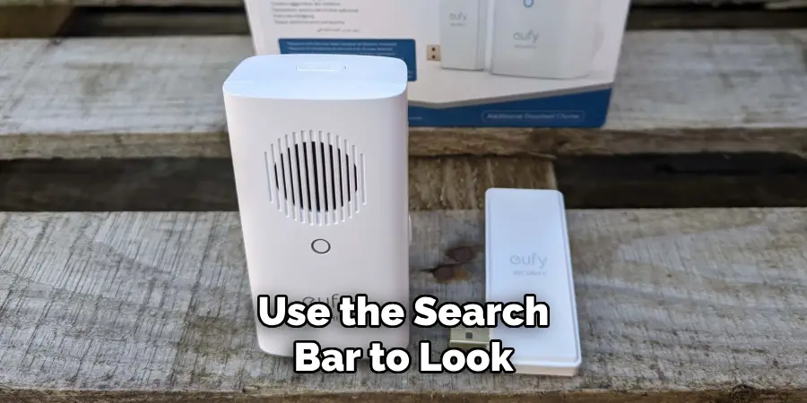 Use the Search Bar to Look