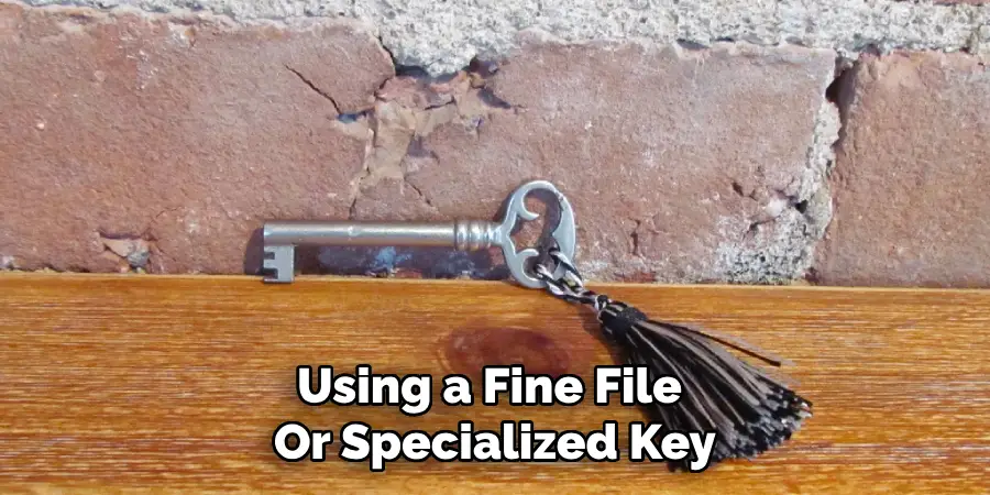 Using a Fine File 
Or Specialized Key