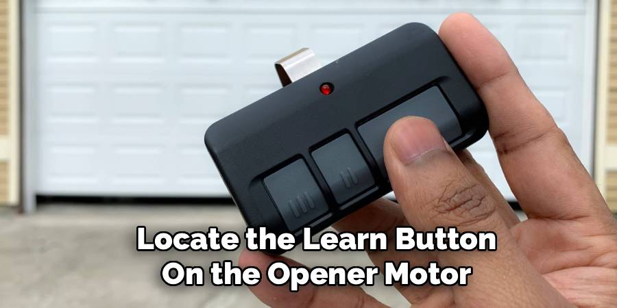 Locate the Learn Button on the Opener Motor