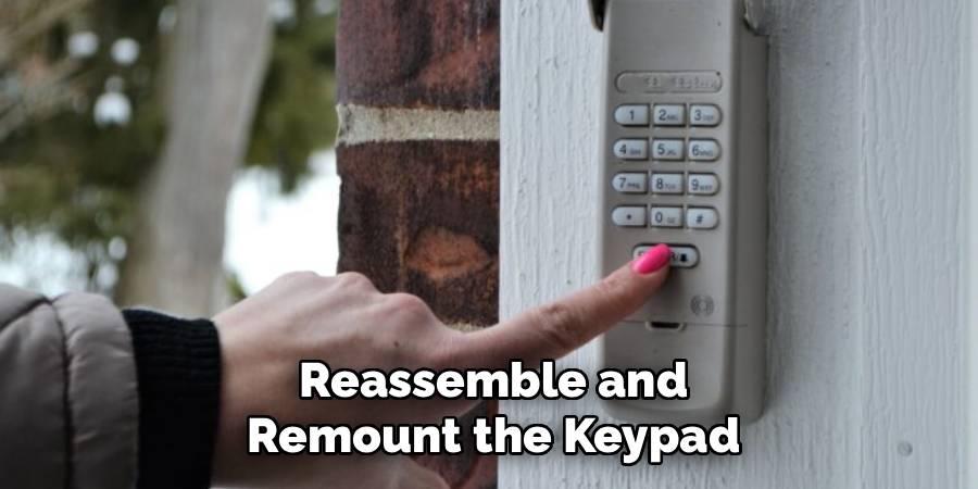 Reassemble and Remount the Keypad