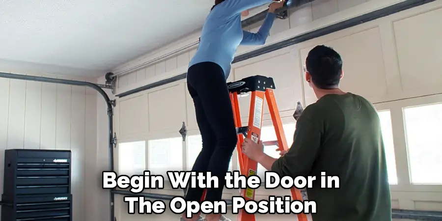 Begin With the Door in
The Open Position