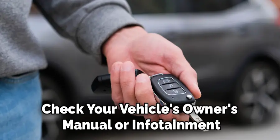 Check Your Vehicle's Owner's 
Manual or Infotainment