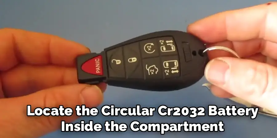 Locate the Circular Cr2032 Battery
Inside the Compartment