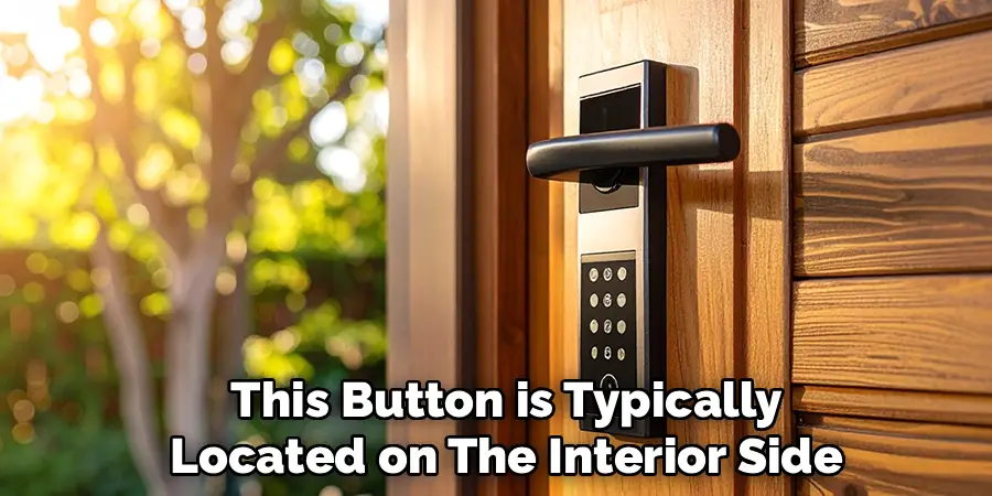 This Button is Typically Located on
The Interior Side of the Lock Mechanism