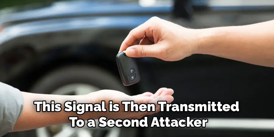 This signal is then transmitted to a second attacker