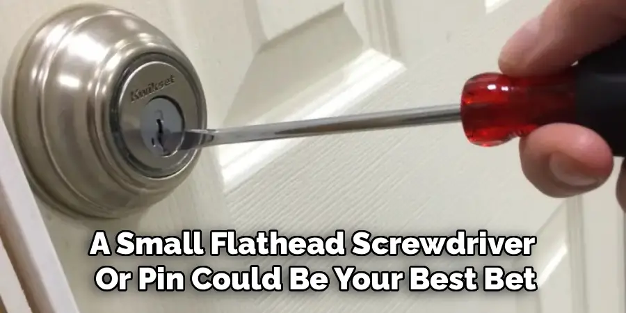 A Small Flathead Screwdriver 
Or Pin Could Be Your Best Bet