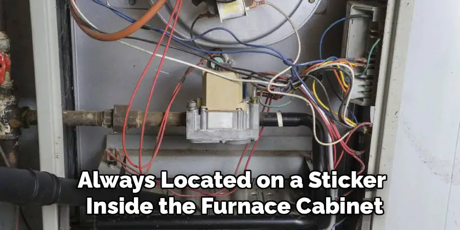 Always Located on a Sticker
 Inside the Furnace Cabinet