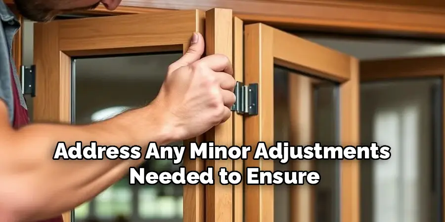 Address Any Minor Adjustments
Needed to Ensure